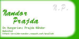 nandor prajda business card